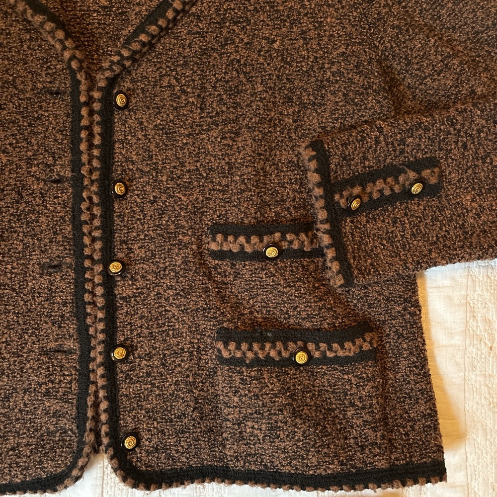 Castleberry Brown Tweed Jacket with Black Accents